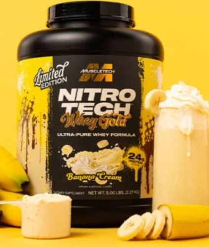 پروتئین وی نیتروتک گلد با طعم موزی
